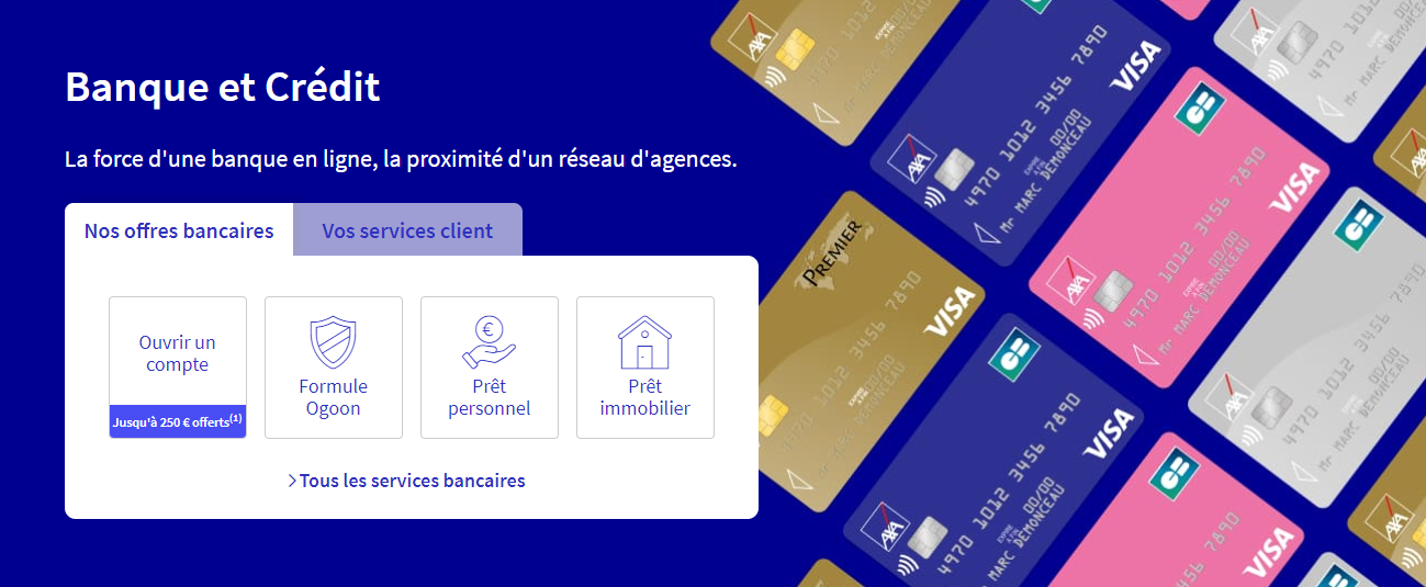 découvrez les services financiers d'axa banque, incluant des solutions d'épargne, de crédit et d'assurance adaptées à vos besoins. profitez d'une gestion simplifiée de vos finances avec l'expertise et la sécurité qu'offre axa.